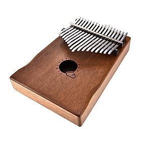 17 Keys Kalimba Thumb Piano Finger Instrument for Kids Musical Toy Brown