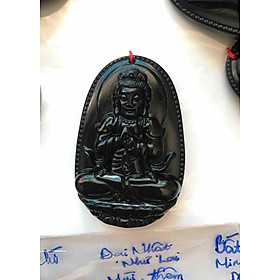 MẶT DÂY CHUYỀN ĐẠI NHẬT NHƯ LAI ĐÁ MÃ NÃO ĐEN ĐỘ MỆNH NAM TUỔI MÙI THÂN MẠNG THUỶ MỘC SIZE 5CM ĐK 3CM