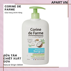 Sữa tắm dưỡng da Corine de Farme chiết xuất dừa 750ML