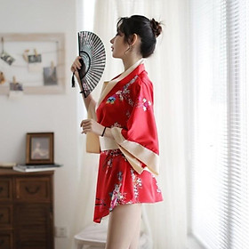 Bộ Đồ Ngủ Kimono In Hoa Quyến Rũ Cho Nữ