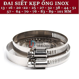 Đai siết kẹp ống inox 13 16 20 22 25 27 32 38 44 51 57 64 70 76 83 89 101 MM