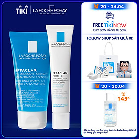Combo Kem Dưỡng Giảm Mụn, Ngừa Vết Thâm, Se Nhỏ Lỗ Chân Lông La Roche-Posay Effaclar Duo+ M694050 (40ml) + Gel Rửa Mặt Dành Cho Da Dầu Nhạy Cảm La Roche-Posay Effaclar Purifying Foaming Gel 100771312 (50ml)