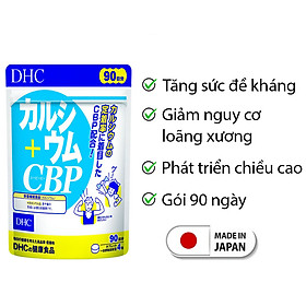 Viên uống bổ sung canxi DHC Nhật Bản Calcium + CBP thực phẩm chức năng giúp xương chắc khỏe, phát triển chiều cao trẻ em JN-DHC-CA