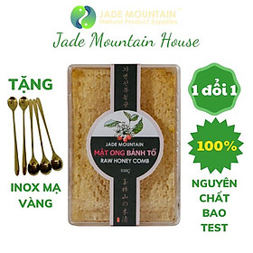 Hình ảnh Mật Ong Bánh Tổ Jade Mountain Chứa Sáp Ong Nguyên Vẹn Chất Lượng Cao 500gr