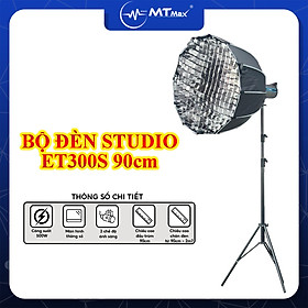 Bộ Đèn Studio ET300S Loại 90cm - Công Suất 600W, 3 Chế Độ Sáng, Màn Hình Thông Số, Chân Đèn 2m7 Gấp Gọn Thoải Mái Di Chuyển Hàng Chính Hãng