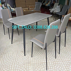 Bộ bàn ăn mặt đá kèm 4 ghế