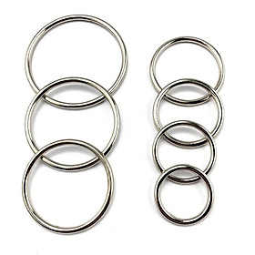 Vòng Đeo Thời Trang Màu Bạc Inox Sáng Đặc Nguyên Khối Cao Cấp 45mm - Inox Aluminum Ring For Men