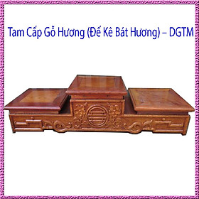 Tam Cấp Gỗ Hương (Đế Kê Bát Hương) - Sang Trọng Và Linh Thiêng - Tam cấp 16: 51x16, cao 14 cm