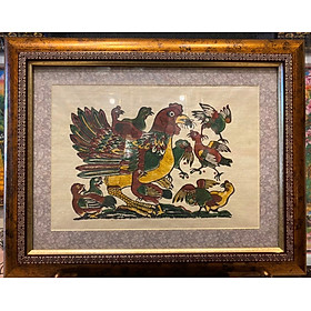 Tranh dân gian Đông Hồ - Đàn gà mẹ con - H30