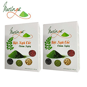 Combo 2 Hộp Ngũ Cốc Chùm Ngây Moringa - Thực phẩm cung cấp dinh dưỡng cho mọi đối tượng, bổ sung caxi và đạm thực vật, tiện lợi cho bữa sáng và chắc bụng cho bữa tối giúp ngủ ngon