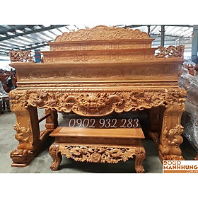 Mua Sập thờ 3 tầng gỗ gõ đỏ - Ngang 2m17 cao 1m67 sâu 1m07 chân 20