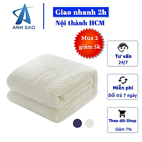 Mền lông cừu vân hạt bắp vải microfiber cao cấp A 1m6x2m  - mềm mại, ấm áp, thấm hút tốt