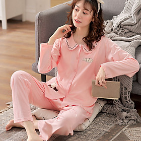 Bộ Đồ Bầu Và Sau Sinh Dài Tay Azuno AZ9101 Mặc Nhà Cao Cấp 100% Cotton Chất Mát, Mềm Mại, Không Nhăn