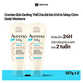 Bộ 2 Sữa dưỡng ẩm cho da khô và nhạy cảm Aveeno Daily Moisture 227g