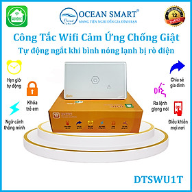 Công Tắc Thông Minh Wifi, Công Tắc Chống Giật Cho Bình Nóng Lạnh Hunonic Datic - DTSWU1