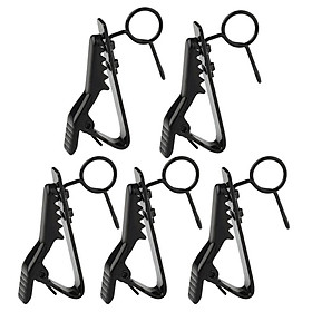 5 Pieces 7.5mm Ring Type Mini Clip-on Lavalier Microphone Clip Lapel Mic Holder
