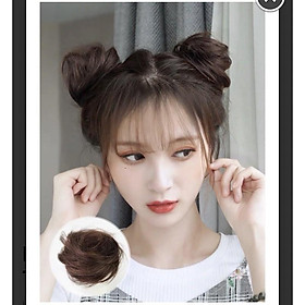 Tóc cột búi thẳng, tóc thật 100