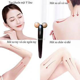 Cây lăn Massage 3D nâng cơ mặt và body bằng sừng /không tĩnh điện ️- MH826 - Chăm sóc sức khỏe