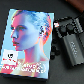Mua Tai nghe bluetooth không dây PAGINI TWS S11 5.1 bản mới nhất – Đa chức năng cảm ứng nghe gọi  dừng bật nhạc  chuyển bài – Tích hợp sạc dự phòng với pin dock sạc 4800mAh – Hàng nhập khẩu