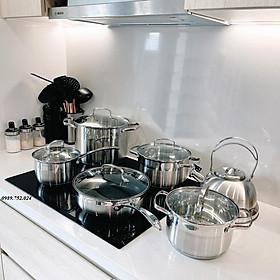 Mua Bộ nồi inox đáy 5 lớp 6 món 12 chi tiết Kaisa Villa KV-6666 - Hàng Chính Hãng