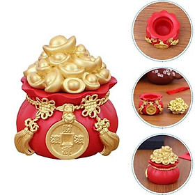 Mua Tượng Thần Tài Hũ Vàng Tài Lộc  Hũ Muối Ông Địa- May Mắn  Bình An  Trang Trí Tết   Túi Vàng Thần Tài Đựng Gạo Muối ( Mở Nắp ) 6x5.5cm