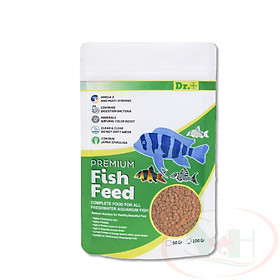 Thức ăn cá Dr+ Premium Cichild Chips lát mỏng nổi dinh dưỡng cho cá cảnh