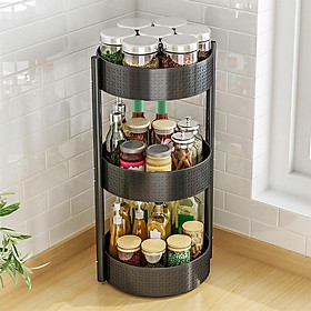 360 Rotation Spice Rack Multi Tier Storage Tray for Cabinet Pantry Kitchen