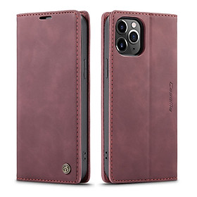 Bao da bò thật dạng ví chính hãng Caseme dành cho iPhone 12 Pro Max