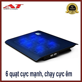Mua Đế tản nhiệt Laptop L112 - 6 quạt cực mạnh  chạy cực êm  đèn xanh dịu mắt