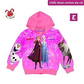 Áo khoác bé gái hình Elsa và Anna xinh xắn từ 10-43kg