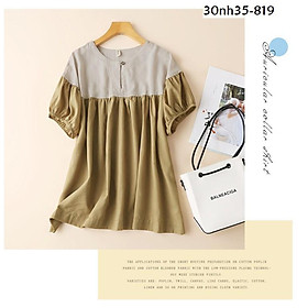 Tk779-819-ÁO KIỂU NỮ PHỐI MÀU TAY NGẮN s-6xl