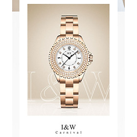 Đồng hồ nữ chính hãng I&W CARNIVAL IW703L-5 Kính sapphire ,chống xước ,Chống nước 30m ,Bảo hành 24 tháng,Máy điện tử(Pin), dây thép 316L không gỉ , thiết kế đơn giản dễ đeo