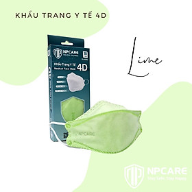 Khẩu trang y tế 4D (KF94) NPCARE Classic Xanh Lime (H/10c)