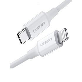 Mua Cáp sạc + truyền dữ liệu Lightning sang Type C 0.5M màu Trắng Ugreen 60747  US171 Hàng Chính Hãng