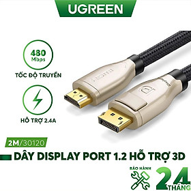 Dây cáp DisplayPort 1.2 hỗ trợ 3D, 4Kx2K 60Hz dài từ 1-10m UGREEN DP107 - Hàng chính hãng