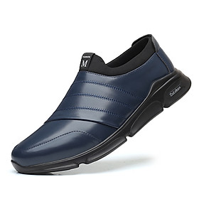 Hình ảnh Men's large size fashion light leather shoes sports casual shoes cover foot single shoes one pedal men's shoes cross-border trend