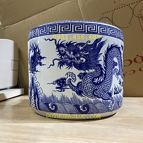 Mua Bát nhang lư hương thờ cúng đôi rồng phun ngọc sứ Bát tràng cao 20cm
