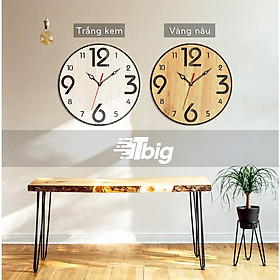 Mua Đồng hồ treo tường kim trôi bằng gỗ cắt laser decor sang trọng thiết kế hiện đại