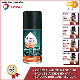 Chai xịt khử mùi và khử trùng máy lạnh Total Energies TE-AC150 150ml - làm sạch bầu không khí trong xe, bảo vệ sức khỏe, loại bỏ vi khuẩn gây hại