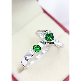 Nhẫn Đôi Bạc Thảo Linh Jewelry Mạ Vàng Trắng ND0007
