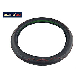 Bọc vô lăng cao cấp Macsim mã L612 mới chất liệu da thật - Khâu tay 100% size M màu đen