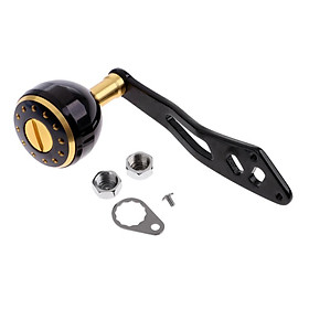 Power Fishing Reel Handle with Knob for Baitcasting Reel / Round Reel Gold