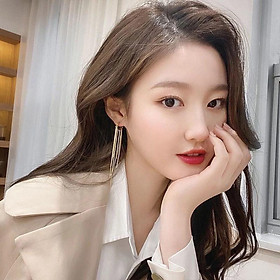 Earrings đeo tai dáng dài tua rua màu vàng sang chảnh