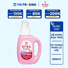 Nước giặt thảo mộc cho bé Arau Baby - Bình 800ml