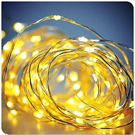 Mua Đèn Led Đom Đóm 2m và 4m Vàng Nắng Xài Pin (Ảnh Thật