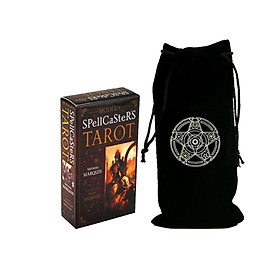 Combo Bộ Bài Bói Tarot Modern Spellcaster's Tarot New Cao Cấp và Túi Nhung Đựng Tarot