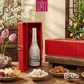 Hộp quà rượu vang đỏ Chile Aniceto Limited Edition 750ml 14.5% nhập khẩu chính hãng, kèm hộp quà da đơn đỏ cao cấp, quà tặng doanh nghiệp, biếu Tết