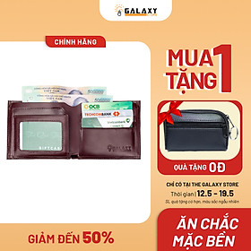 Ví Bóp Nam Da Bò Cao Cấp Galaxy Store GVN02A (12x10 cm) - Hàng Chính Hãng
