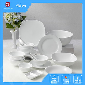 Mua Combo Như Ý - Bộ bát đĩa sứ quà tặng cao cấp Long Phương