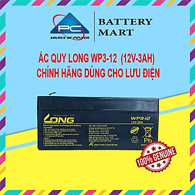 Ắc Quy LONG WP3-12  12V 3AH Chính Hãng Dùng Cho  Cân Điện Tử, UPS, Thiết Bị Mạng...